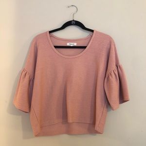 Madewell Pink Cropped Sweater